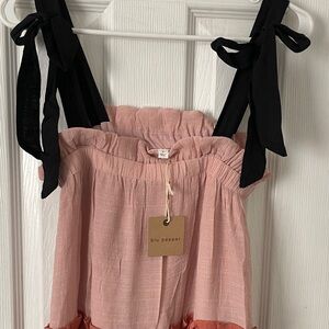 Blu Pepper Blush and Black Ruffle Dress